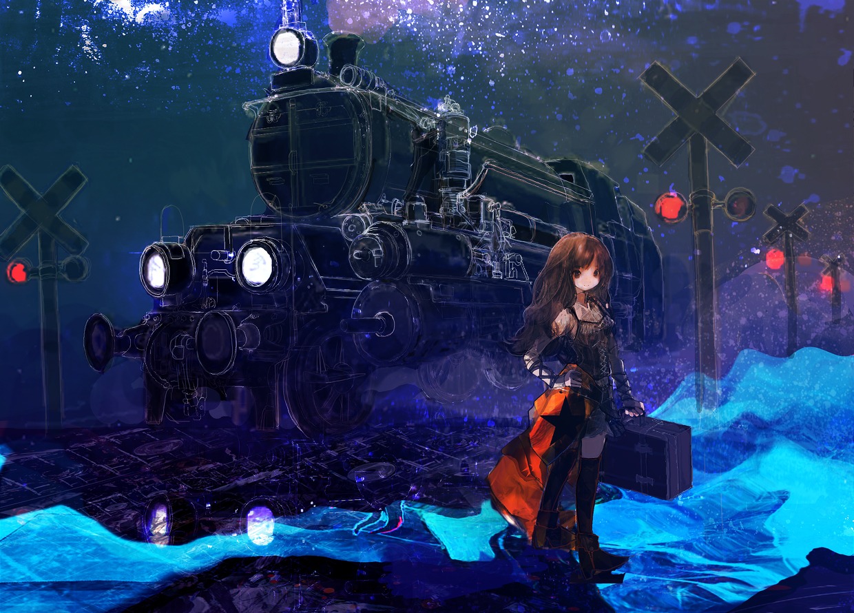 86thunder, dress, heels, thighhighs