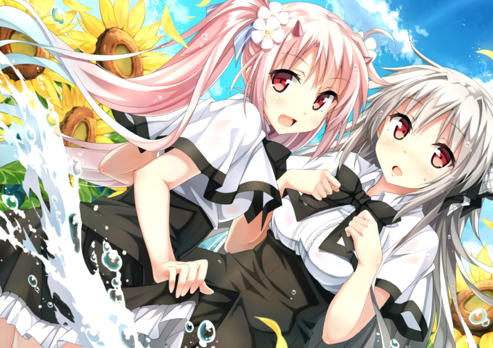 iris_freyja, juuoumujin_no_fafnir, maniku, see_through, seifuku, tear_lightning, wet_clothes