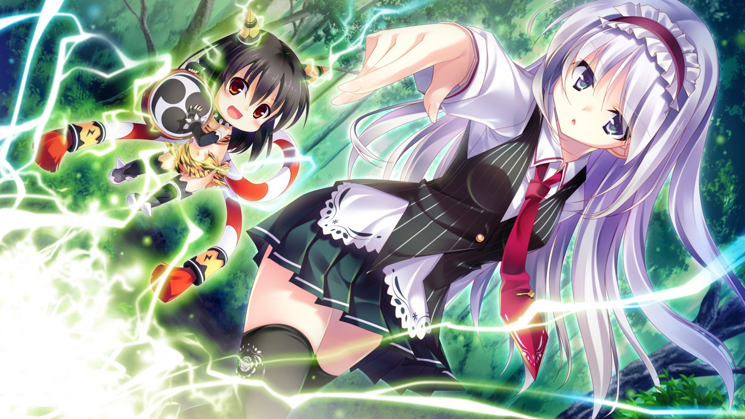 amane_neon, bikini, game_cg, guardian☆place, horns, kobayashi_chisato, onikirimaru, seifuku