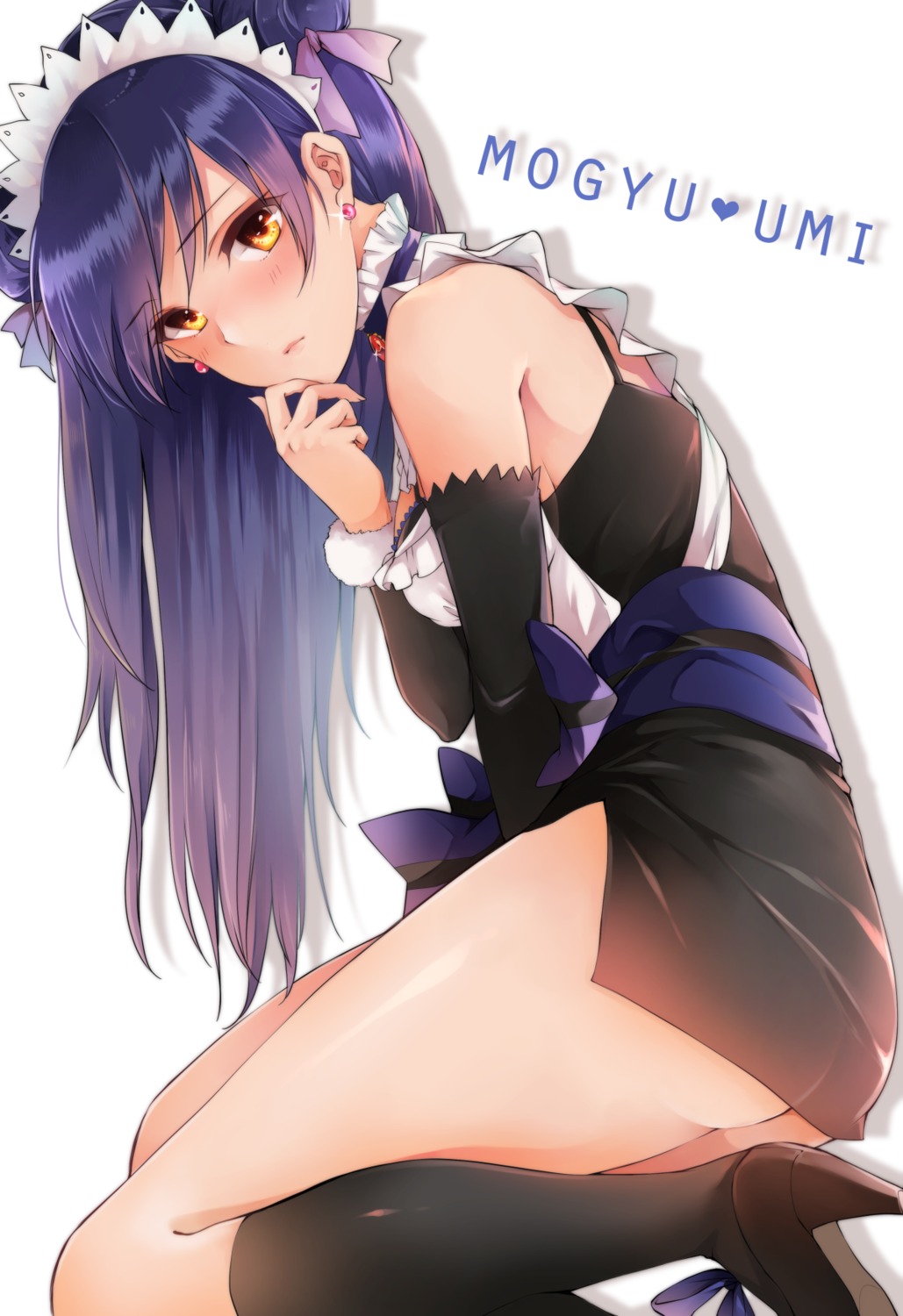 akit_(15jamjam), ass, heels, love_live!, love_live!_(series), maid, nopan, sonoda_umi