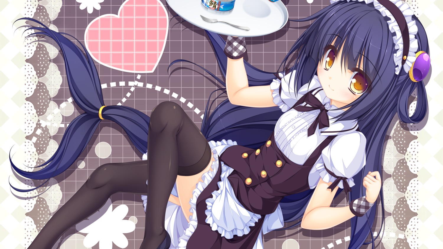 heels, kujiragami_no_tearstilla, maid, mikagami_mamizu, riru_whale, thighhighs, wallpaper, whirlpool
