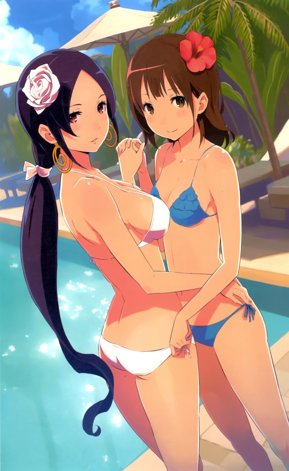 ass, bikini, cleavage, conception, ootsuka_shinichirou, overfiltered, swimsuits