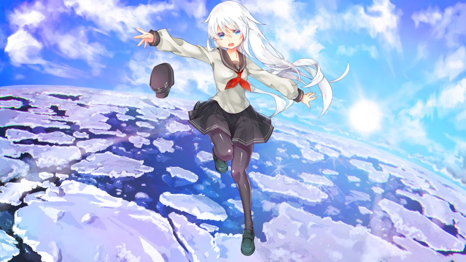 hibiki_(kancolle), kantai_collection, nonomaro, pantyhose, seifuku