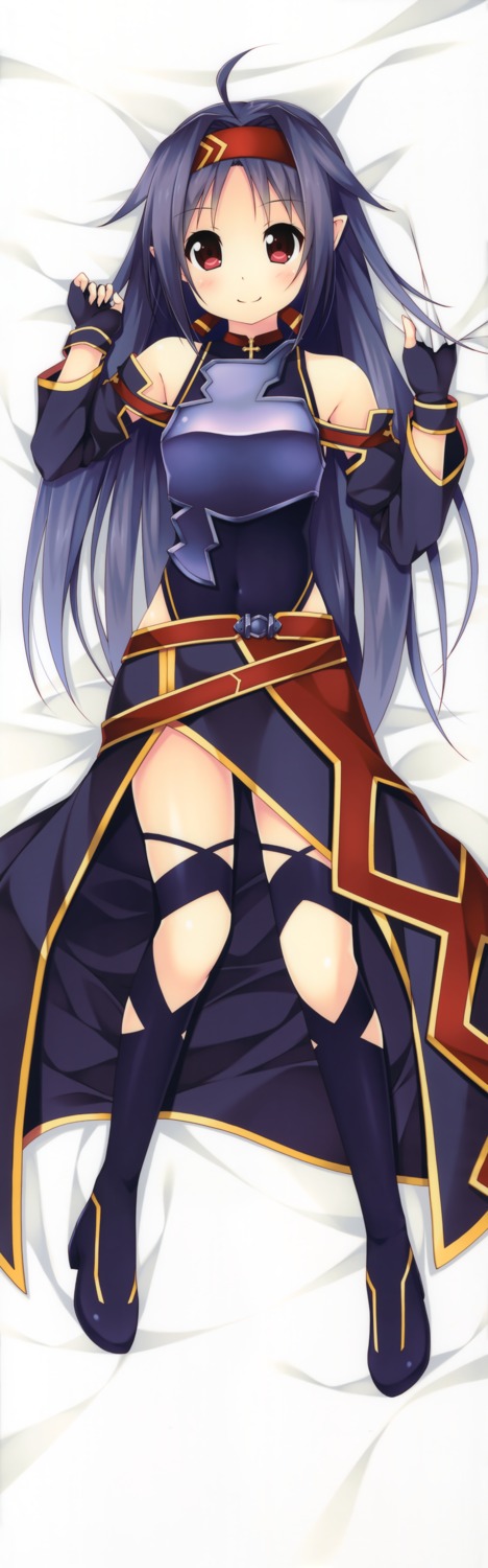 alfheim_online, armor, cat=katz, dakimakura, heels, konno_yuuki, leotard, masaki_kei, pointy_ears, sword_art_online, thighhighs