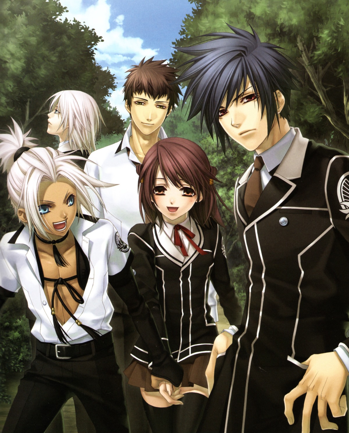 hiiro_no_kakera, hisui_no_shizuku, kazuki_yone, mibu_katsuhiko, mibu_kotarou, seifuku, shigemori_akira, takachihou_riku, takachihou_suzu, thighhighs