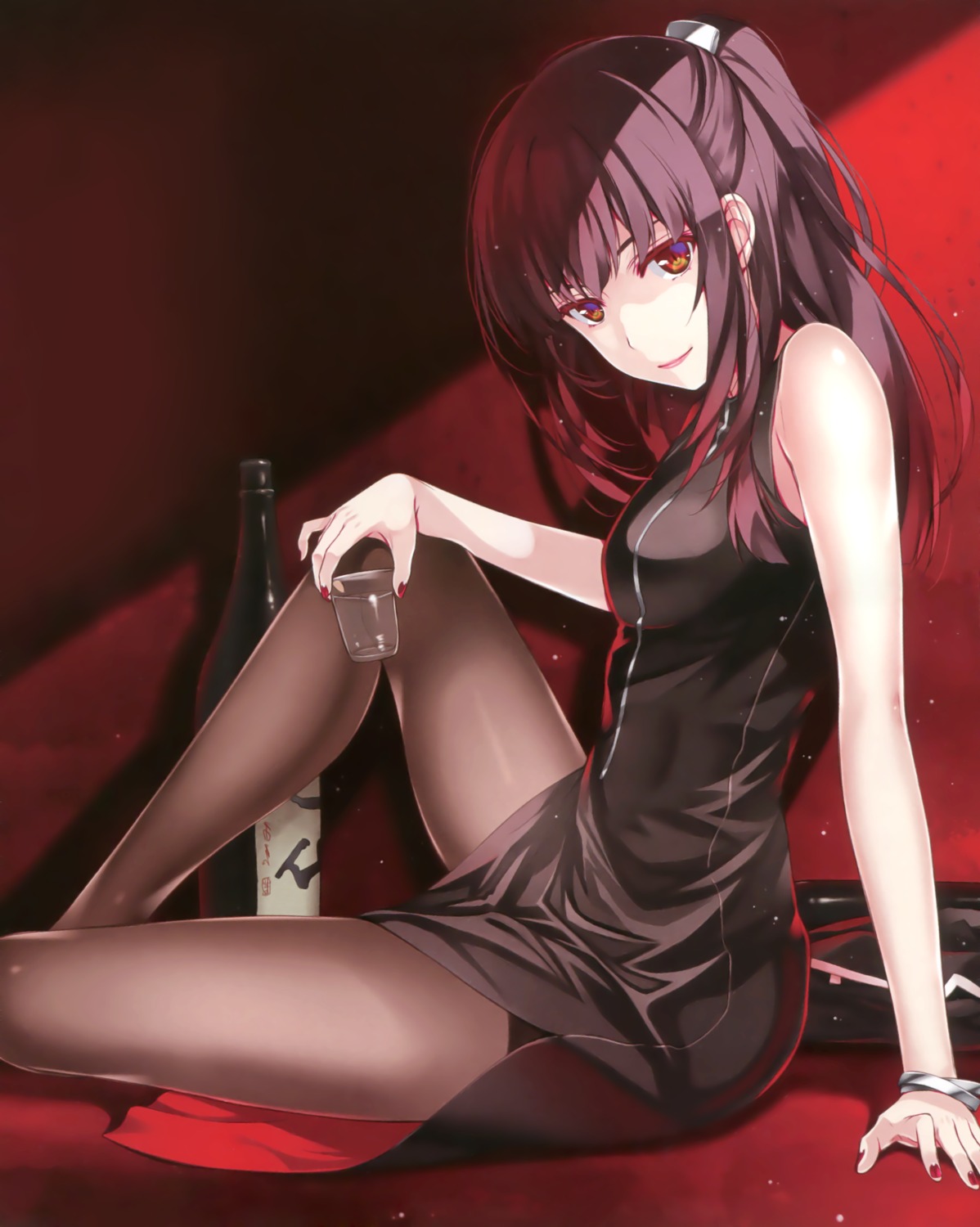 dress, kousaka_akane, misaki_kurehito, pantyhose, saenai_heroine_no_sodatekata, sake