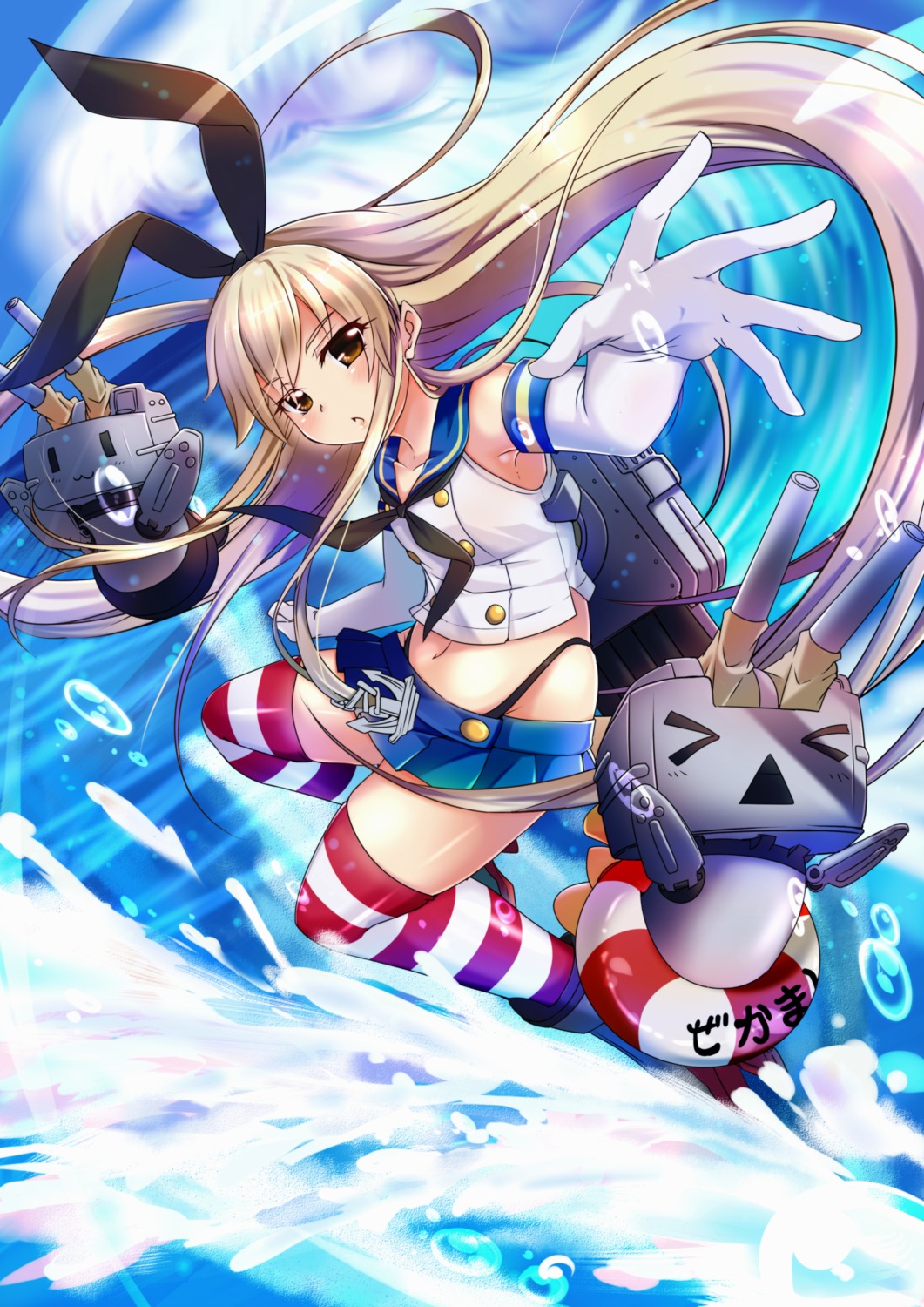kantai_collection, rensouhou-chan, sesield, shimakaze_(kancolle), thighhighs, thong