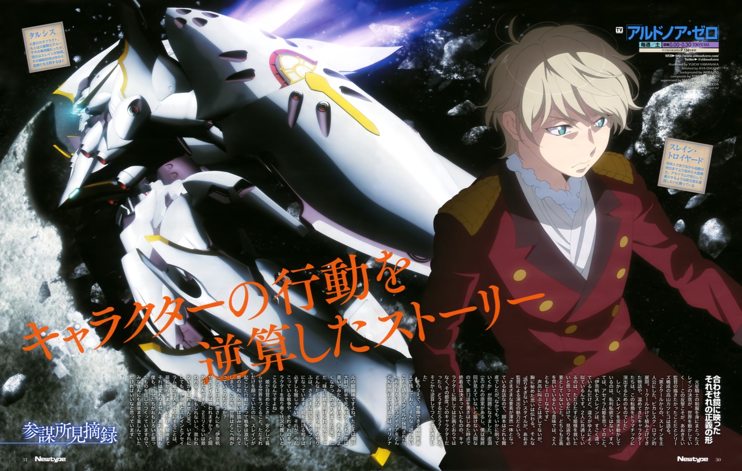 aldnoah.zero, male, mecha, slaine_troyard, uniform, weapon, yamanaka_yuuichi
