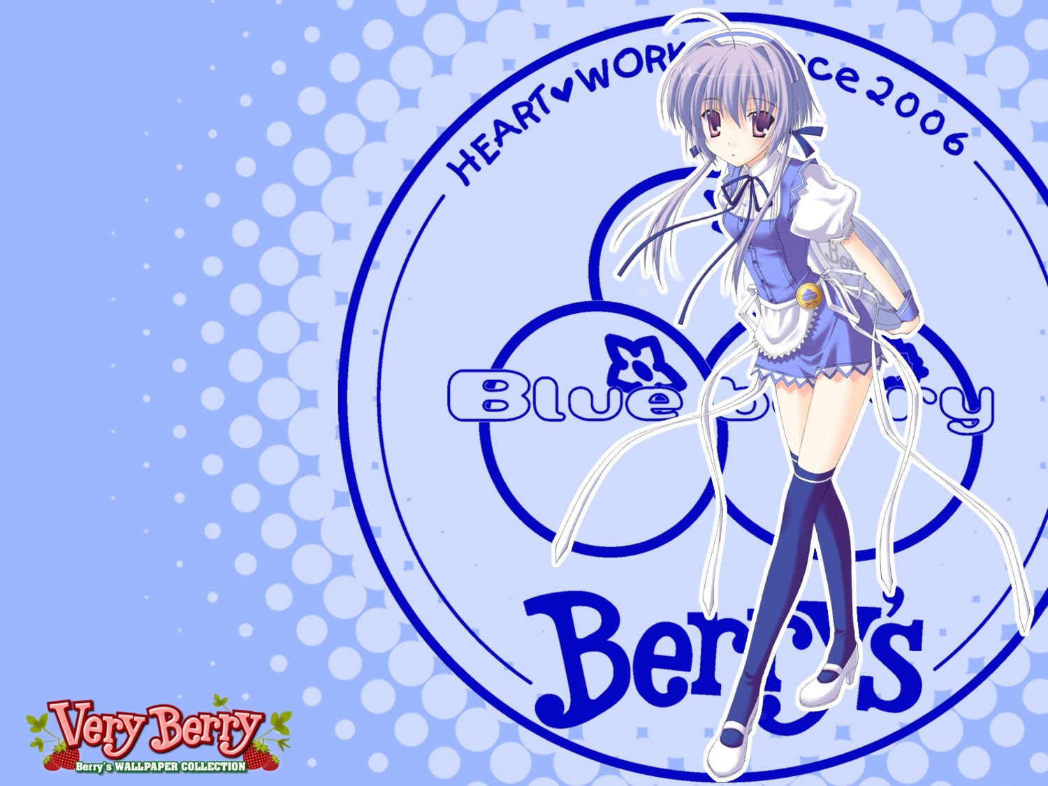 berry's, nanao_naru, satou_natsuki, thighhighs, waitress, wallpaper
