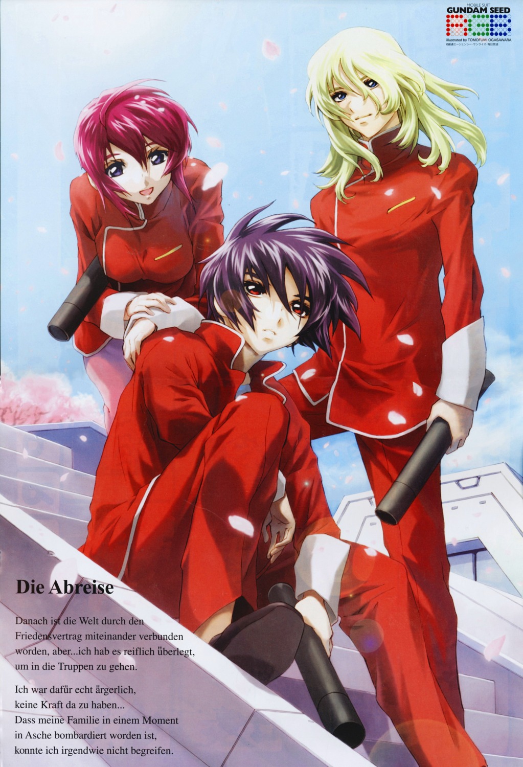 gundam, gundam_seed, gundam_seed_destiny, lunamaria_hawke, ogasawara_tomofumi, rey_za_burrel, shinn_asuka, uniform