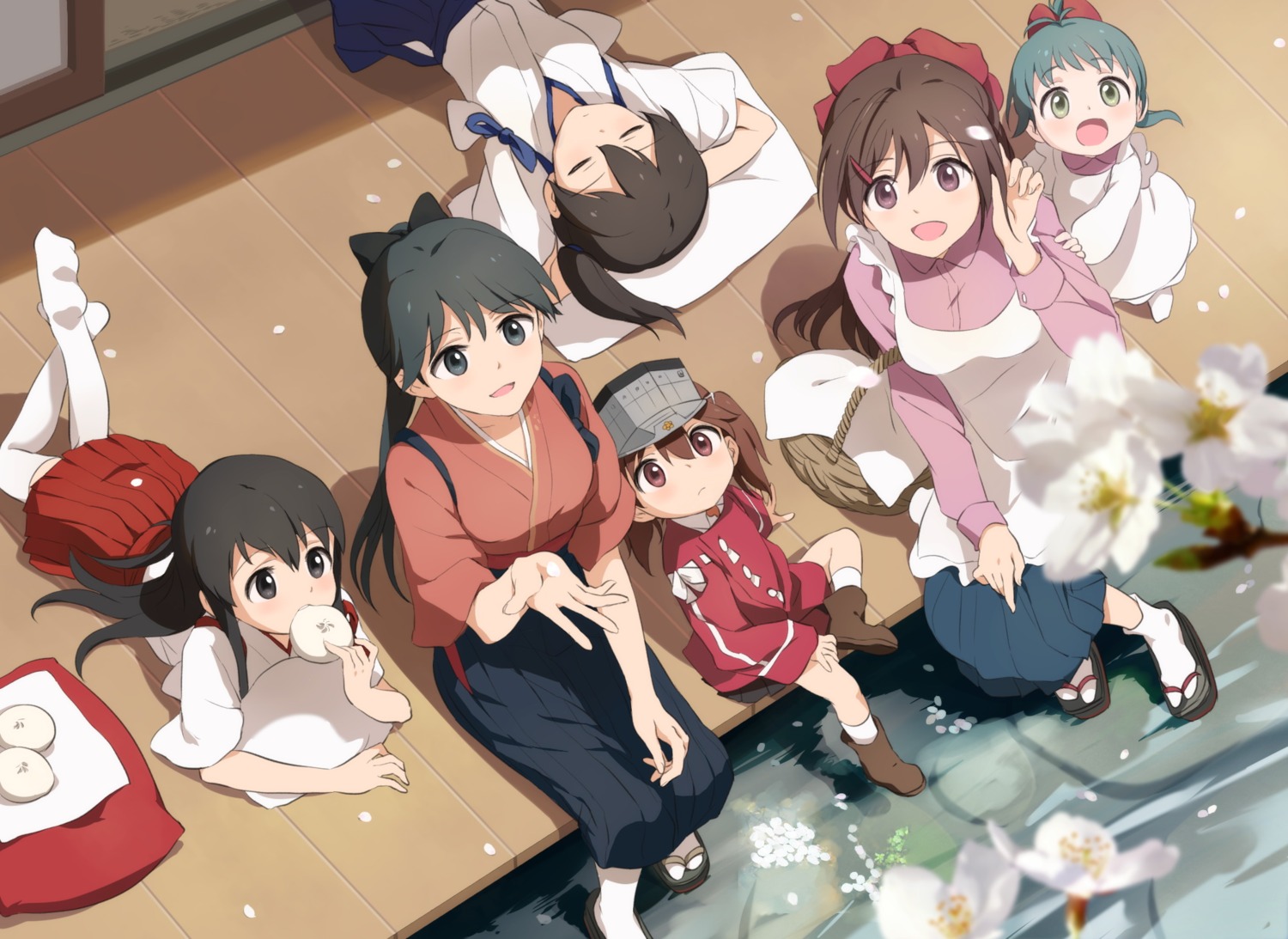 akagi_(kancolle), houshou_(kancolle), irako_(kancolle), kaga_(kancolle), kantai_collection, kisetsu, mamiya_(kancolle), ryuujou_(kancolle)