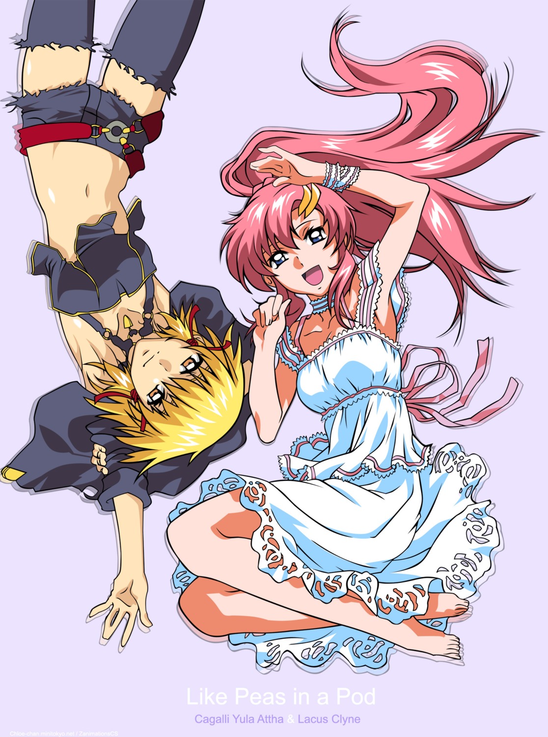 cagalli_yula_athha, dress, gundam, gundam_seed, lacus_clyne