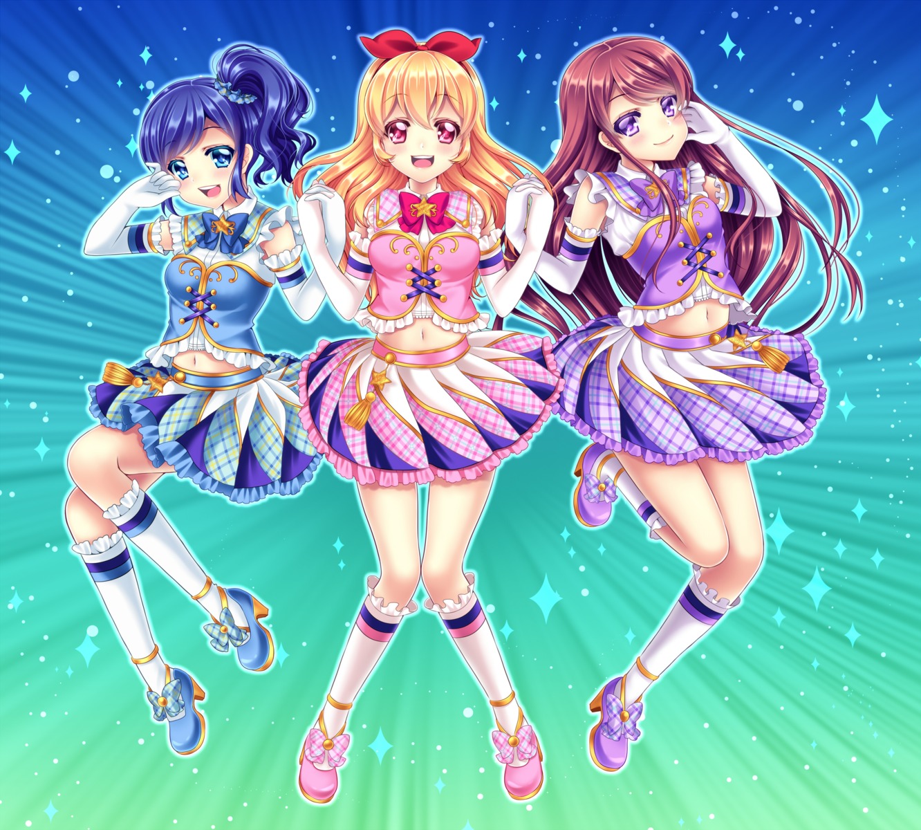 aikatsu!, heels, hoshimiya_ichigo, kiriya_aoi, shibuki_ran, shirato_sayuri