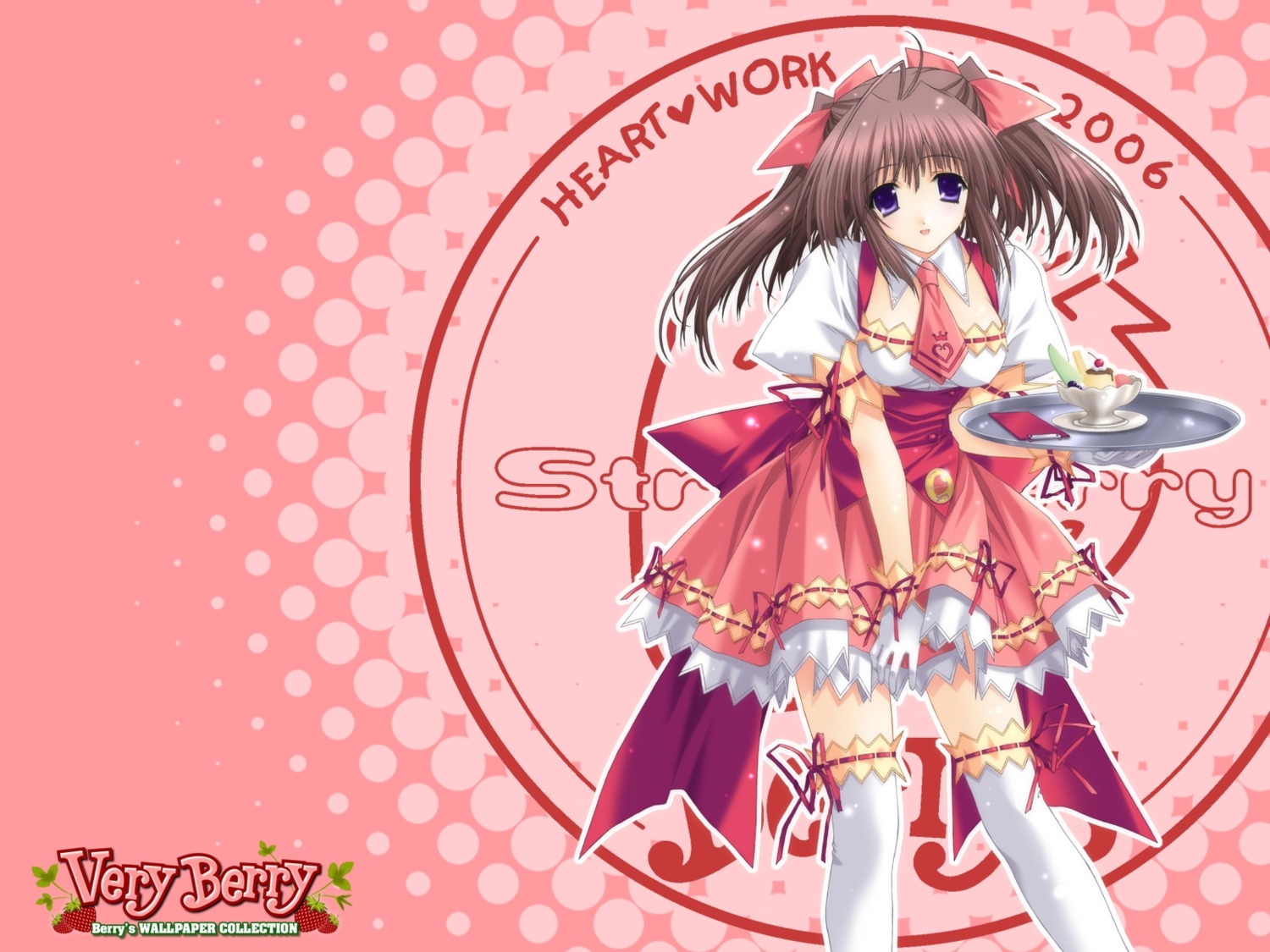 berry's, garter, izuno_youko, kimizuka_aoi, thighhighs, waitress, wallpaper