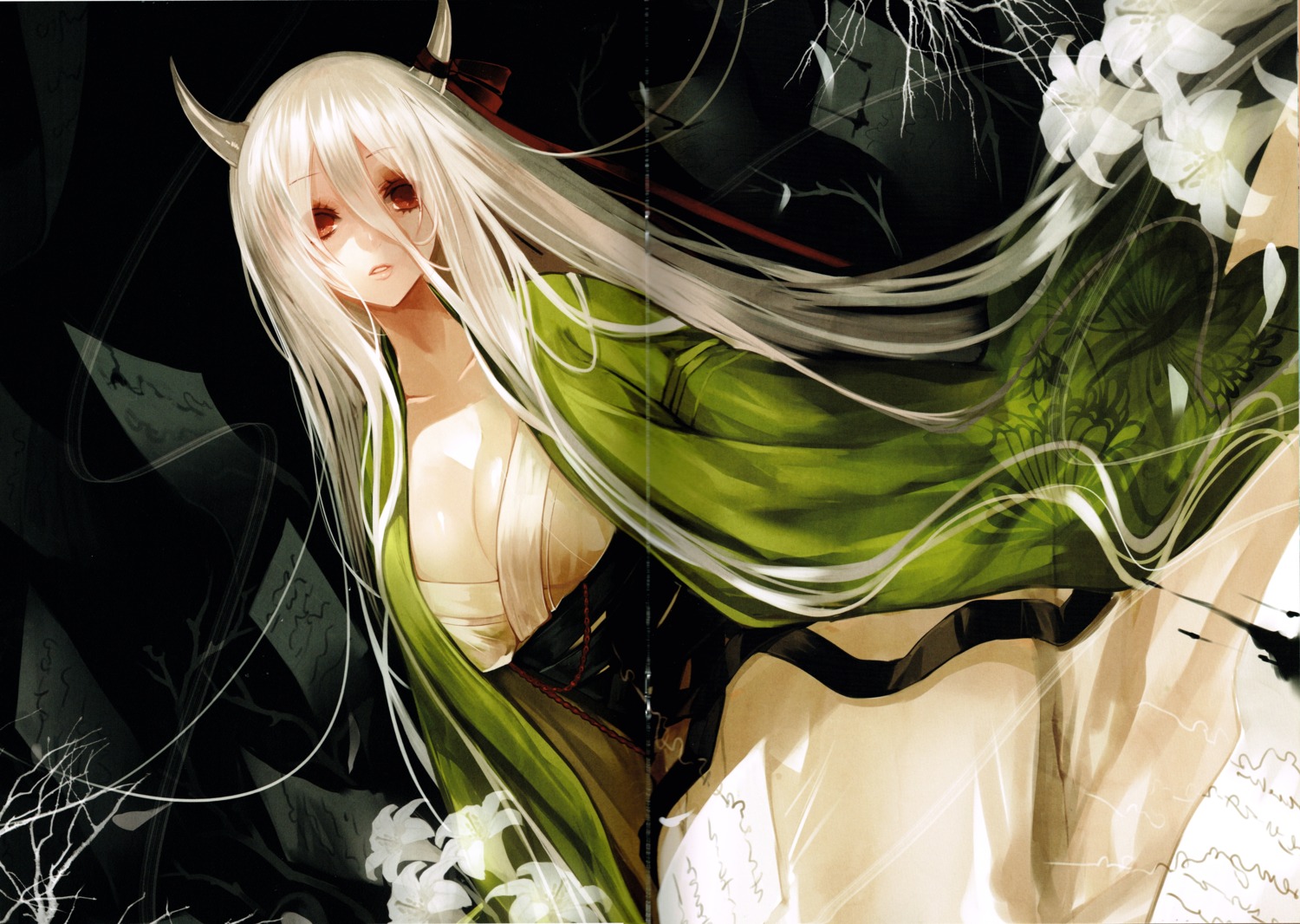 apt, crease, ex_keine, fixme, horns, kamishirasawa_keine, kimono, touhou