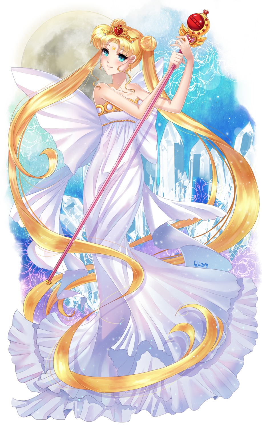 bishoujo_senshi_sailor_moon, dress, felicia-val, tsukino_usagi, weapon