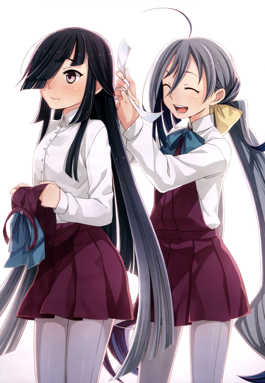 hayashimo_(kancolle), kantai_collection, kiyoshimo_(kancolle), pantyhose, seifuku