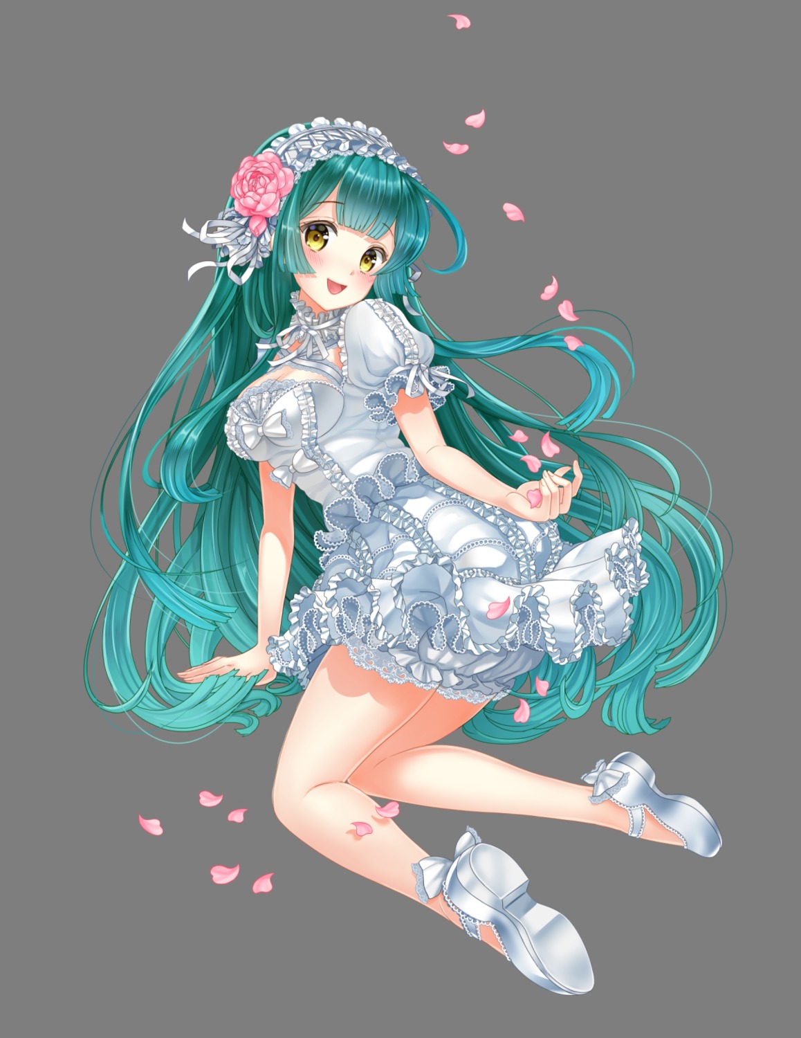 cleavage, dress, lolita_fashion, sakura_moyon, touhoku_zunko, transparent_png, vocaloid