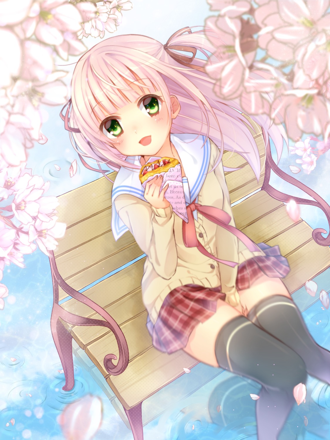 chihio, seifuku, thighhighs