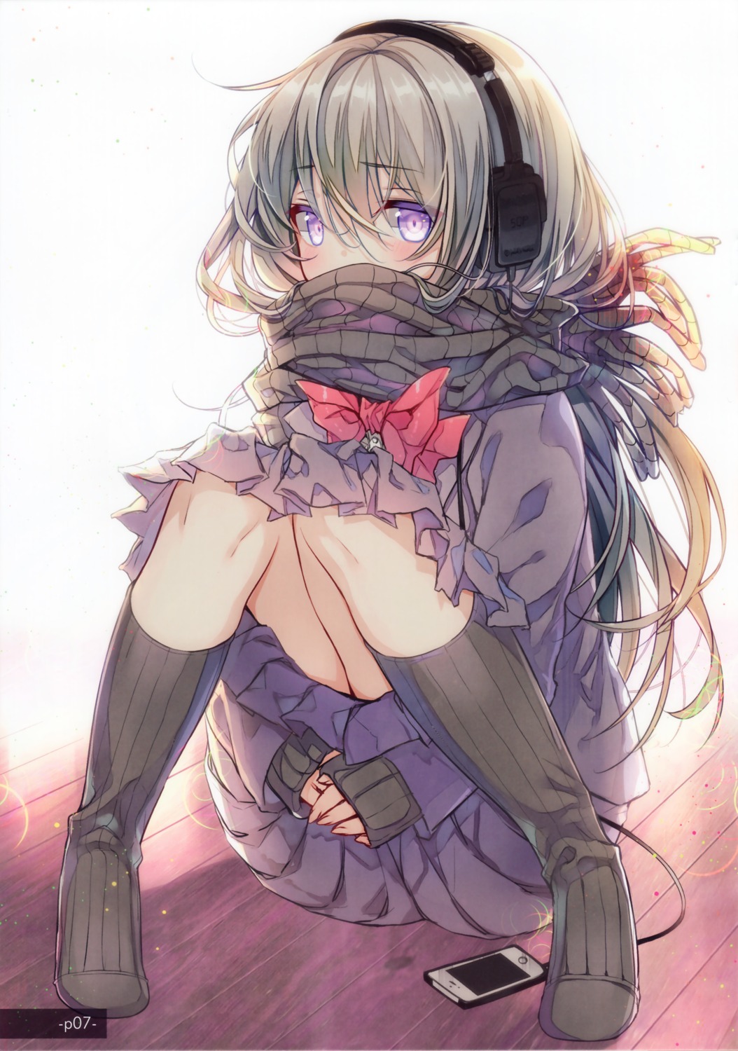 headphones, seifuku, yada_potato, yadapot