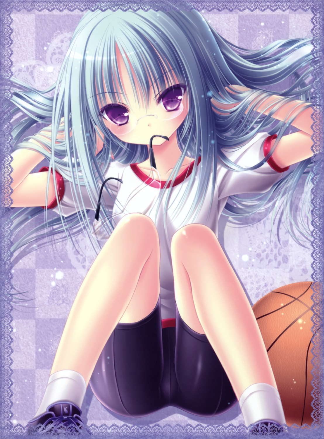basketball, bike_shorts, gym_uniform, megane, nagatsuka_saki, ro-kyu-bu!, tinkle