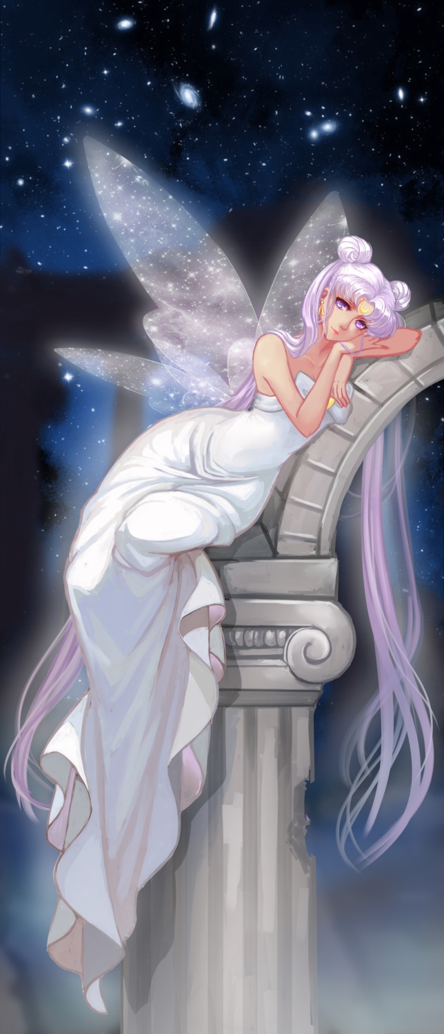bishoujo_senshi_sailor_moon, douyougen, dress, queen_serenity, wings