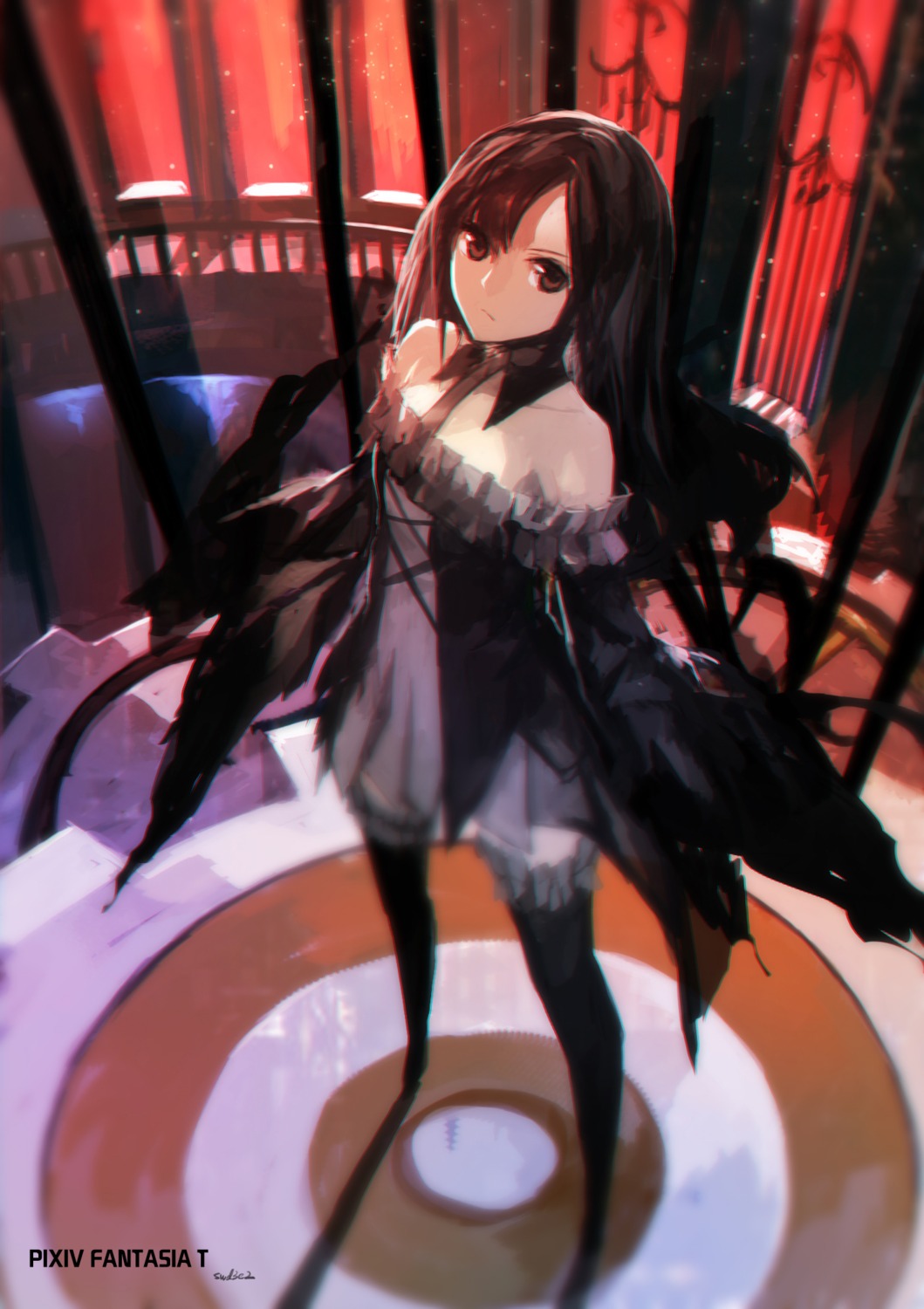 dress, pixiv_fantasia, pixiv_fantasia_fallen_kings, swd3e2, thighhighs