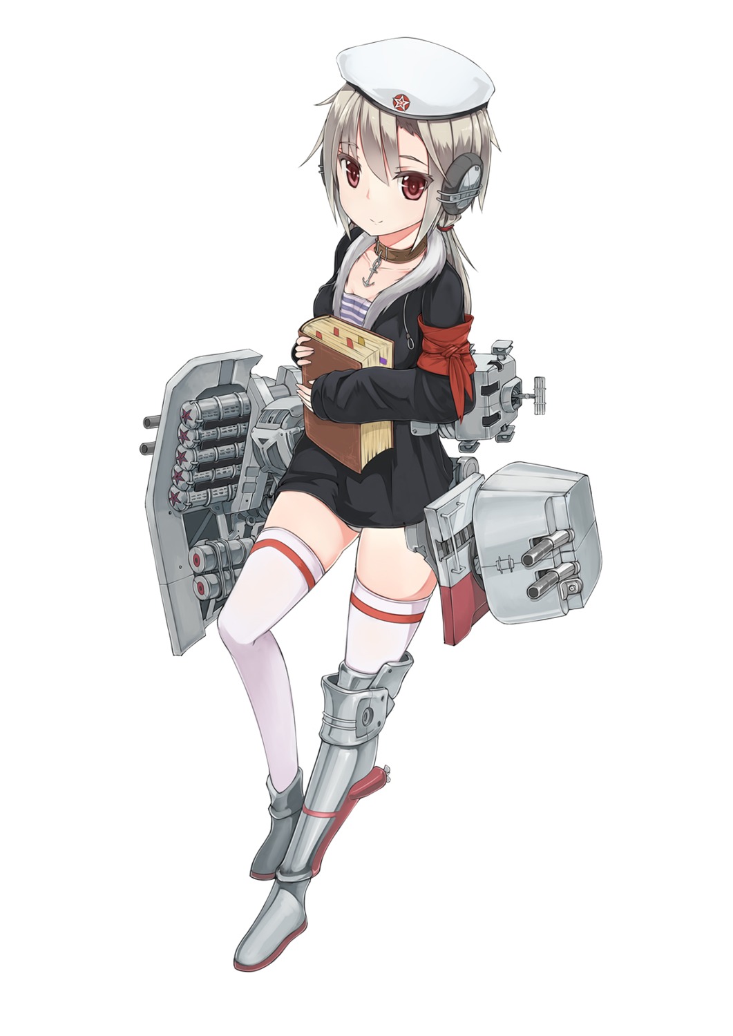 cleavage, hibiki_(zhanjianshaonv), pantsu, stmaster, thighhighs, verniy_(zhanjianshaonv), zhanjianshaonv