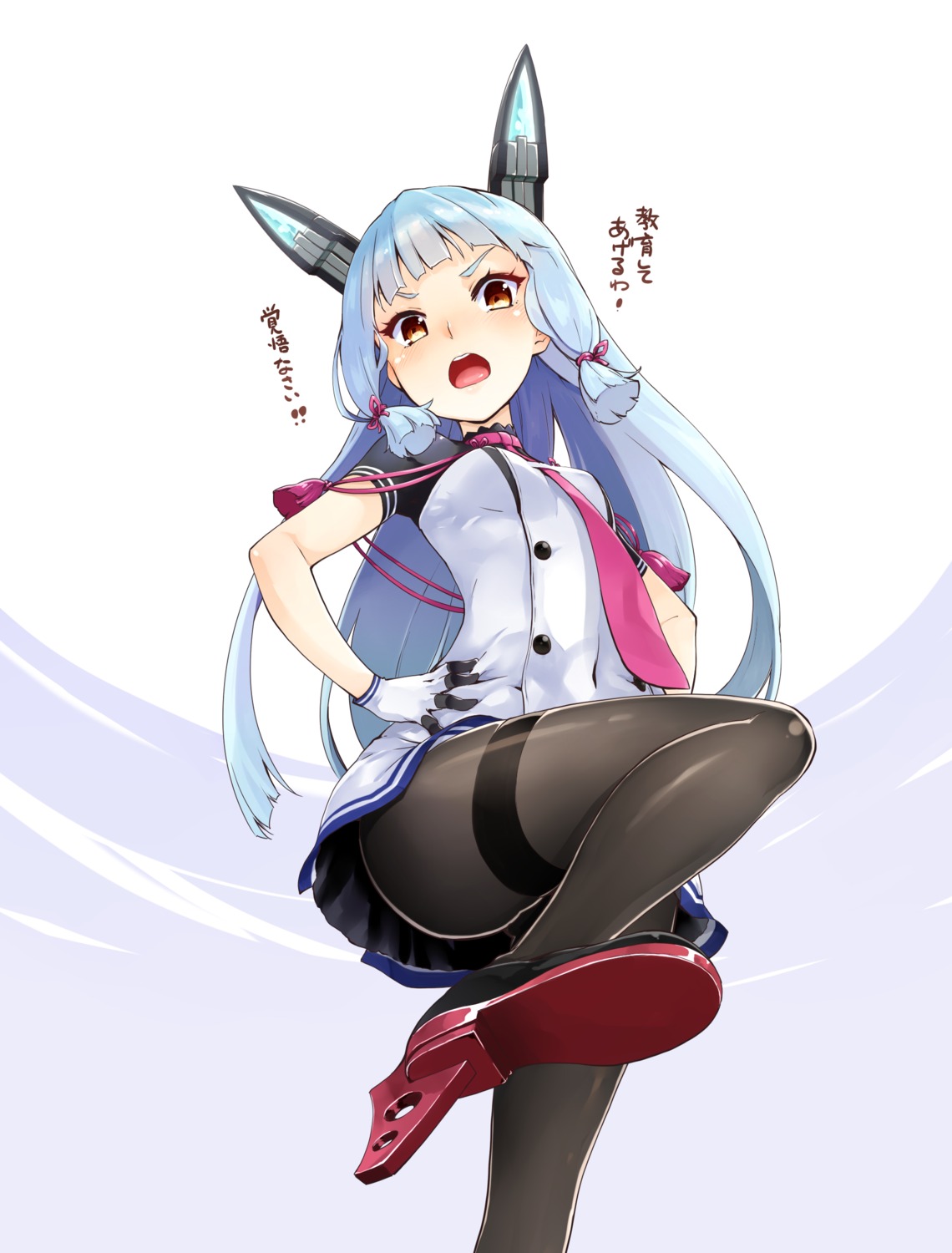 heels, kantai_collection, murakumo_(kancolle), nino_(shira825), pantyhose, seifuku