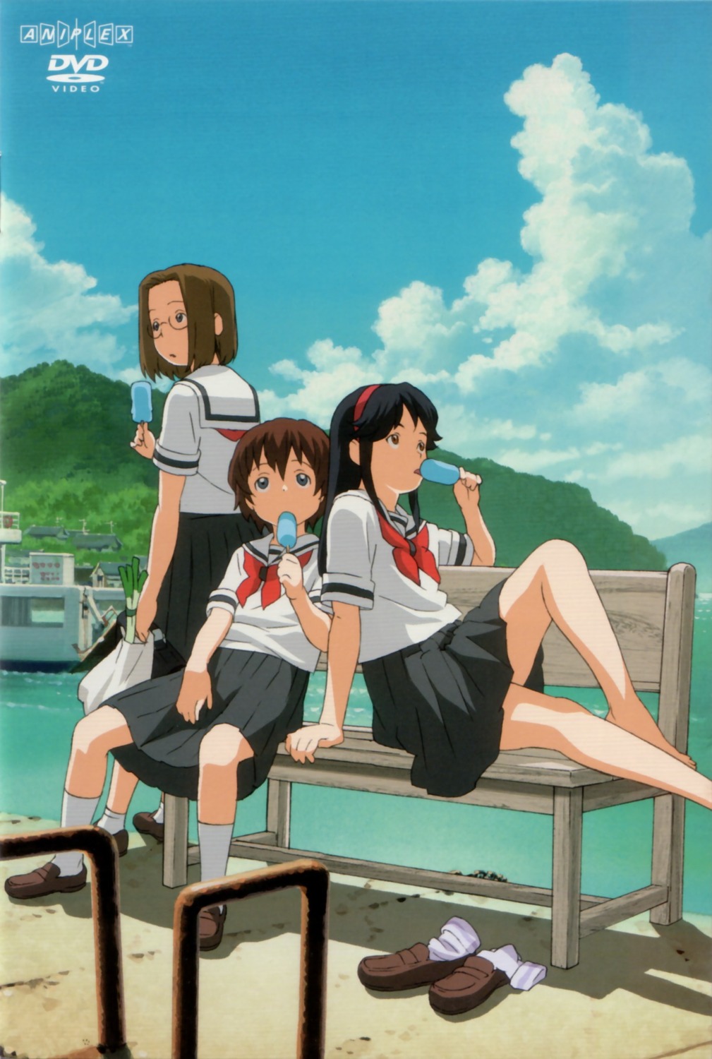 disc_cover, hitotsubashi_yurie, kamichu, megane, saegusa_matsuri, seifuku, shijou_mitsue