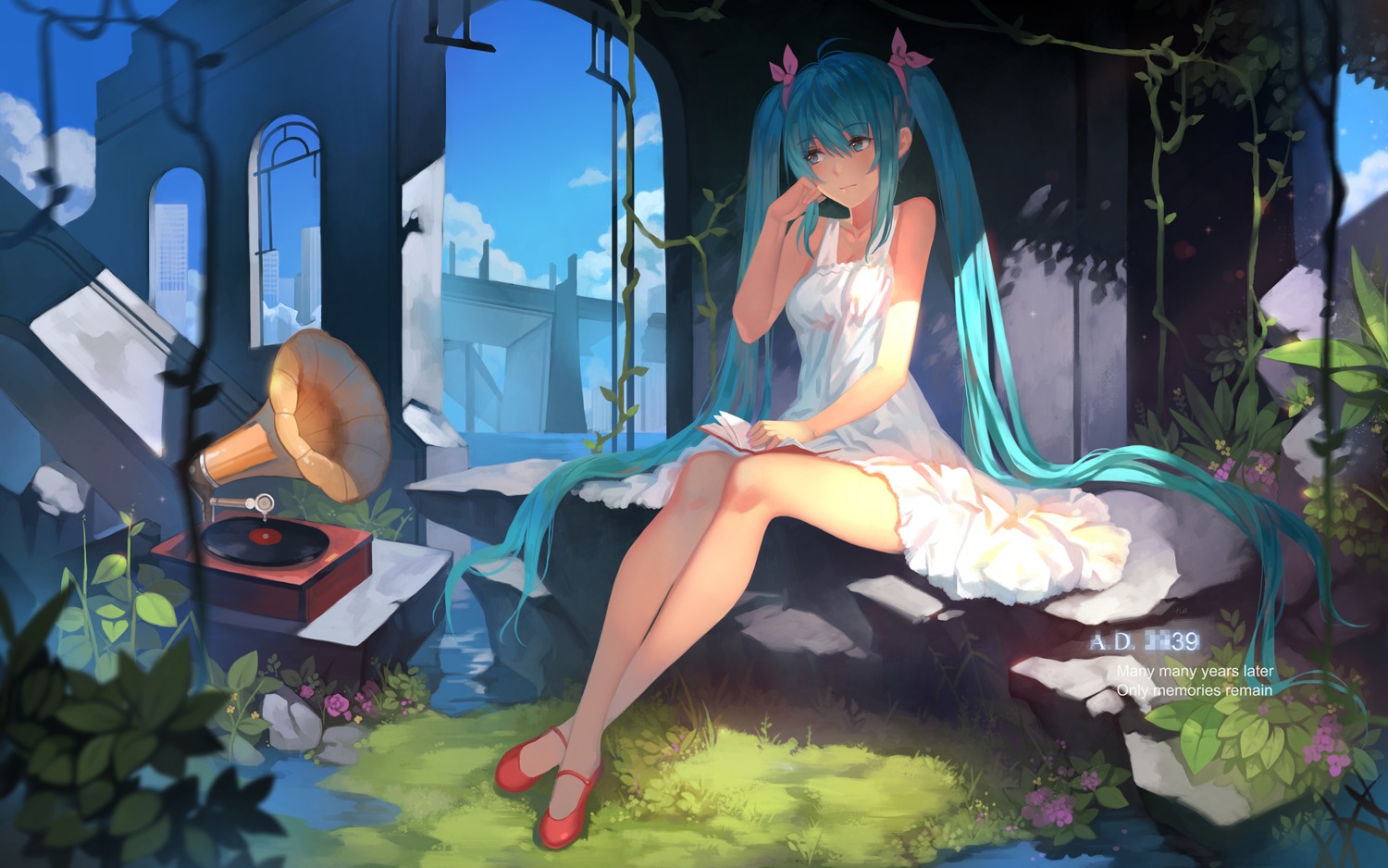 dress, hatsune_miku, summer_dress, vocaloid, yykuaixian