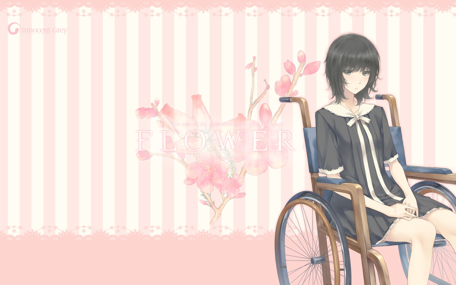 flowers, innocent_grey, seifuku, sugina_miki, wallpaper, yaegaki_erika
