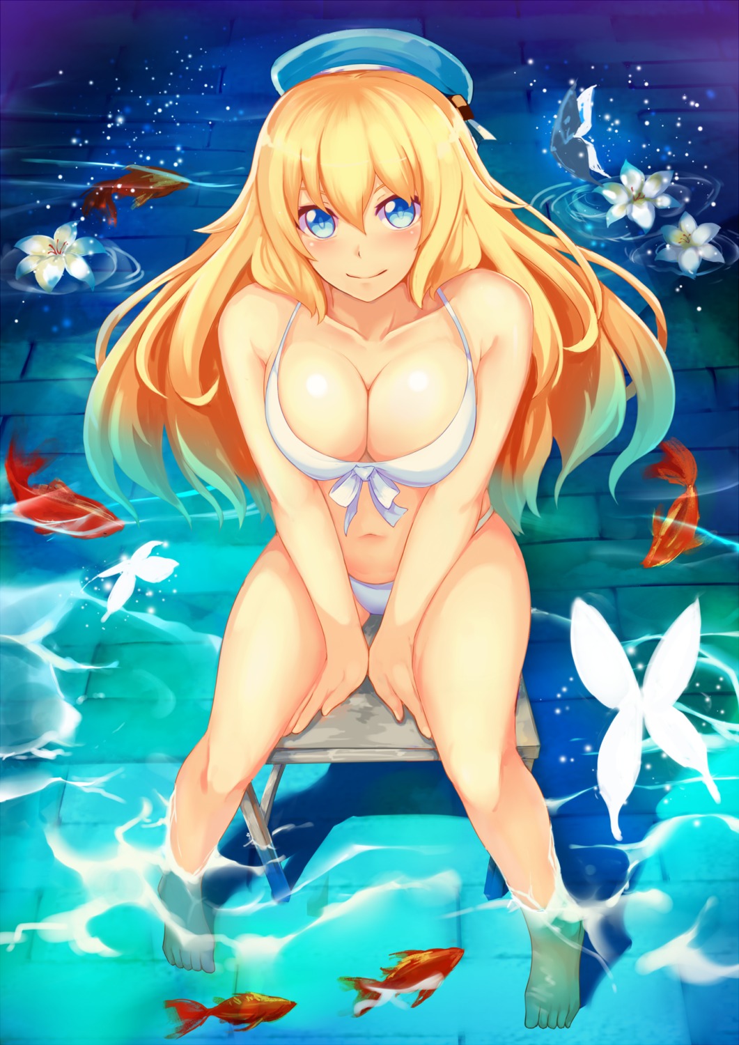 atago_(kancolle), bikini, cleavage, kantai_collection, swimsuits, wet, yashichii
