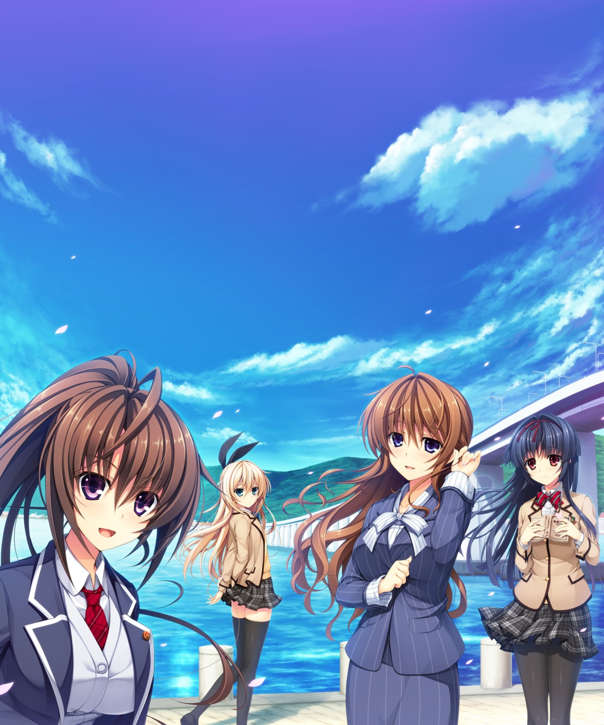 asami_asami, ashiya_suzuka, business_suit, hayase_chitose, hibiki_works, himekawa_honami, kurashiki_azusa, pantyhose
