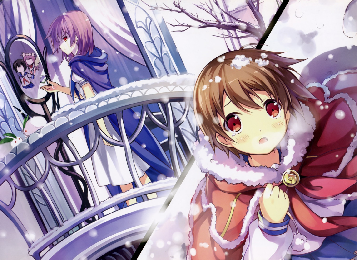 kinoshita_neko, miyanaga_saki, miyanaga_teru, saki, seifuku