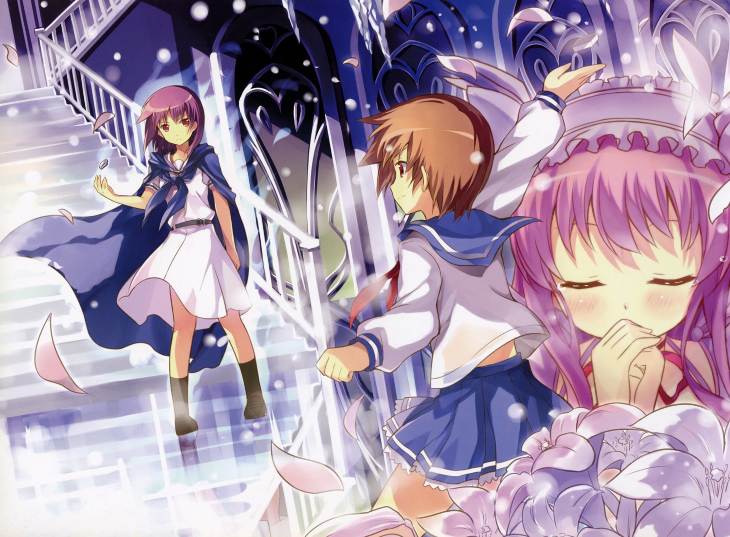 haramura_nodoka, kinoshita_neko, miyanaga_saki, miyanaga_teru, saki, seifuku
