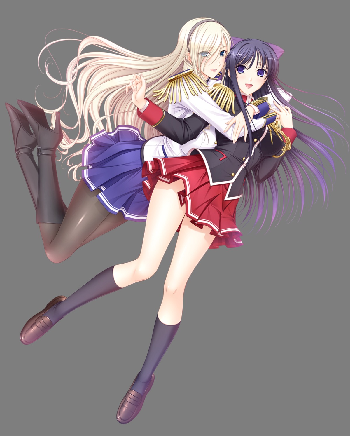 celia_cumani_aintree, heels, komori_kei, pantyhose, ricotta, ryuuzouji_akane, seifuku, transparent_png