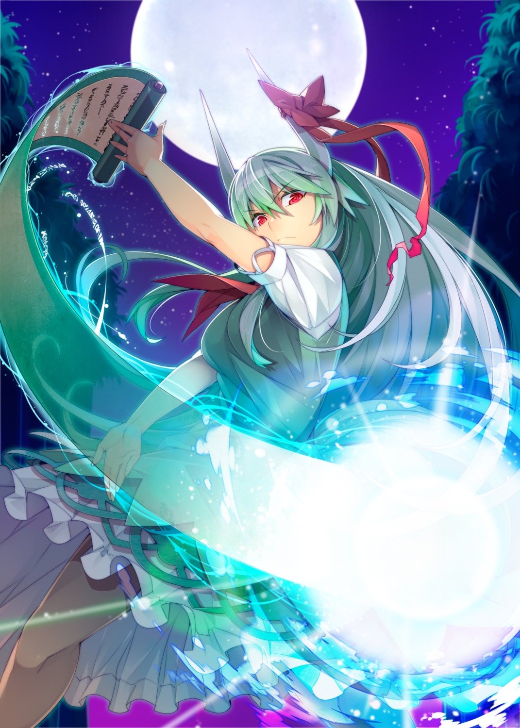dress, ex_keine, horns, kamishirasawa_keine, kokka_han, touhou