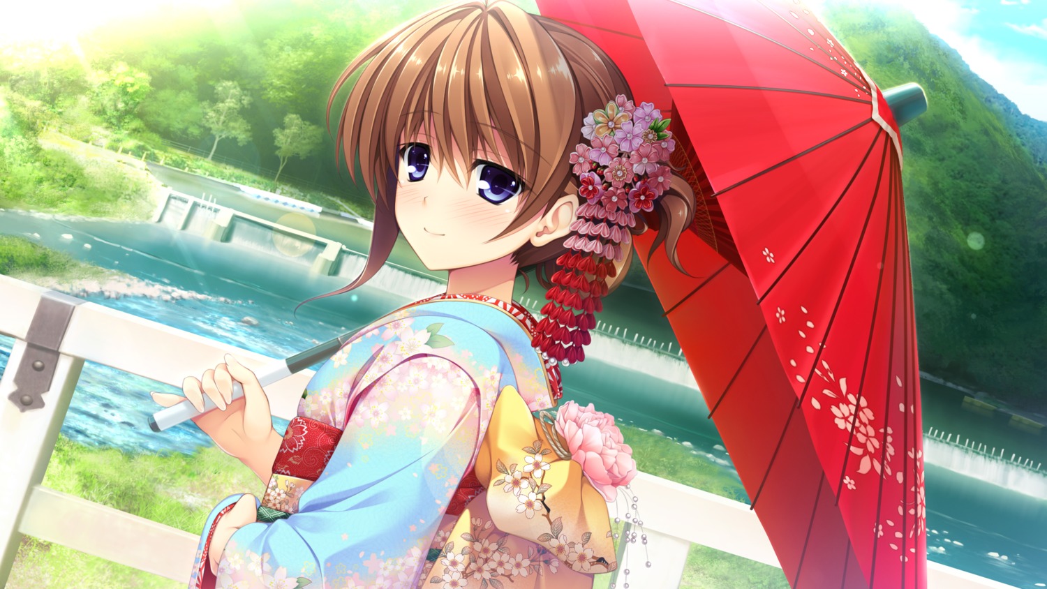 asami_asami, game_cg, hayase_chitose, hibiki_works, kimono, pretty_x_cation_2, umbrella
