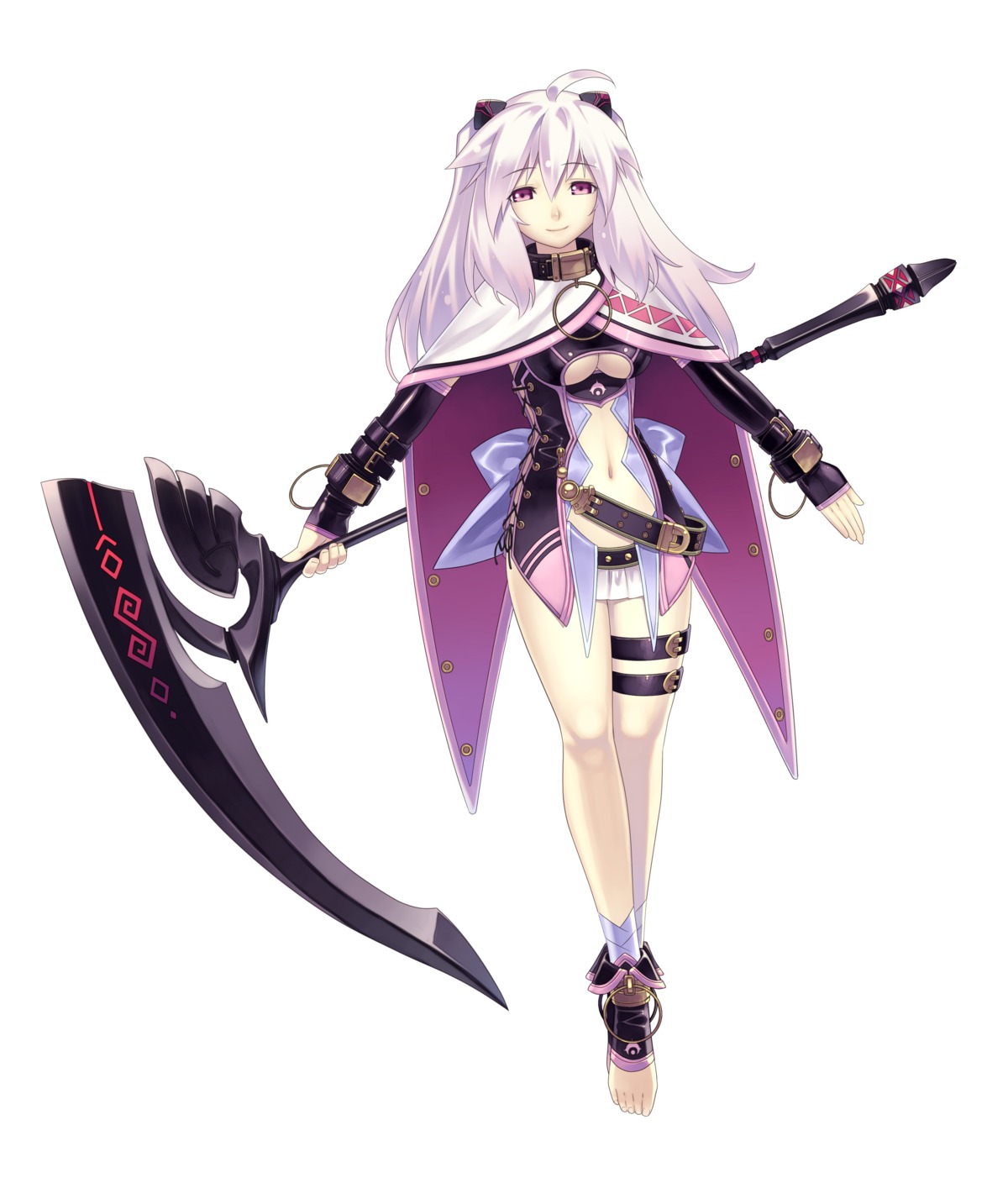 agarest_senki, agarest_senki_zero, feet, garter, hirano_katsuyuki, underboob, weapon