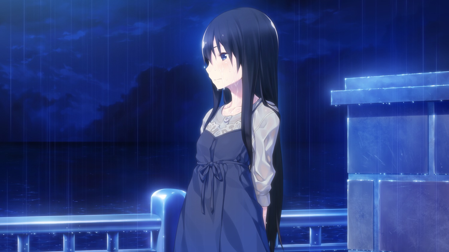 10mile, dress, game_cg, hana_wa_oritashi_kozue_wa_takashi, jiyu2, see_through, wet_clothes