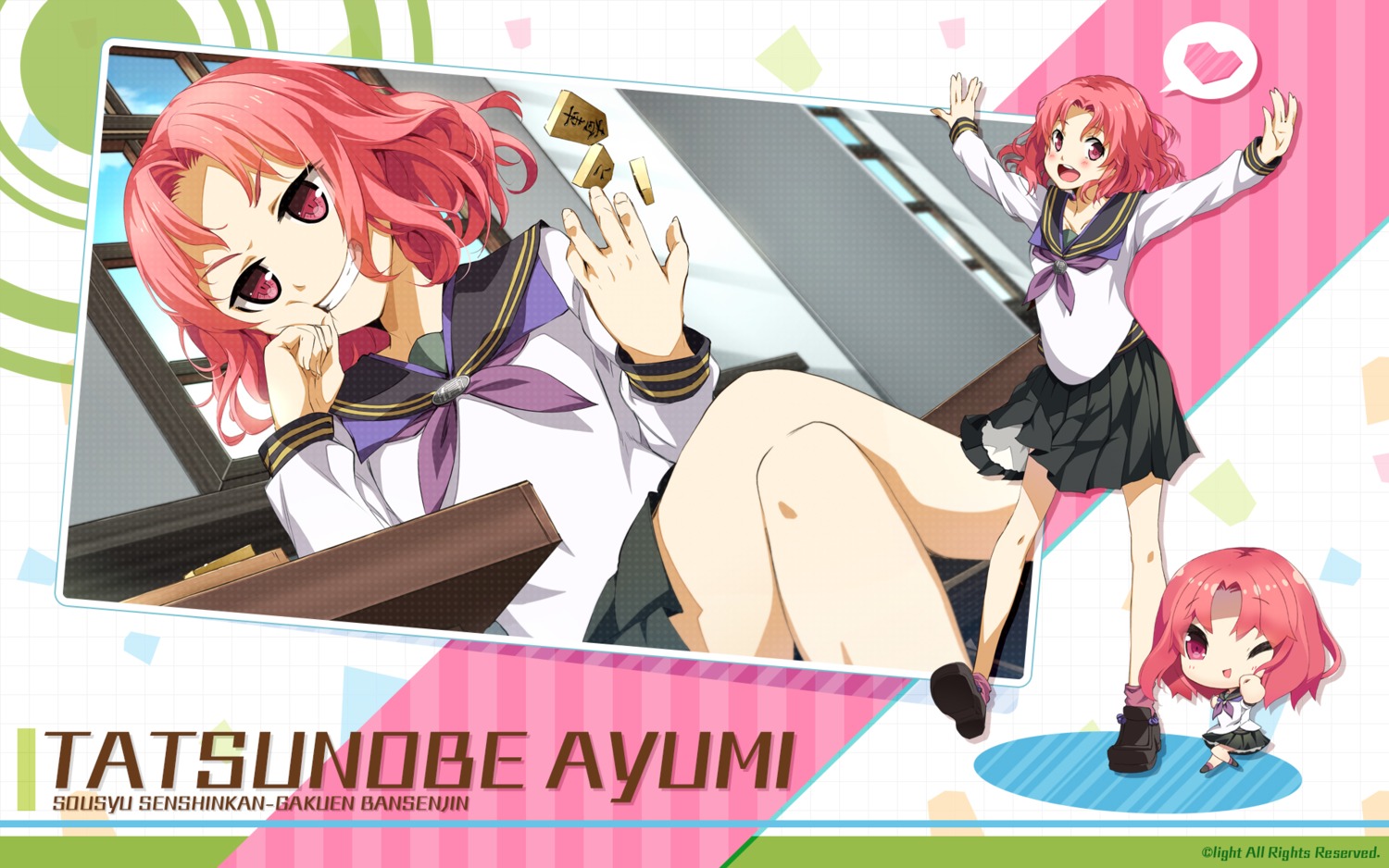 chibi, g_yuusuke, light, seifuku, soushuu_senshinkan_gakuen_bansenjin, tatsunobe_ayumi, wallpaper