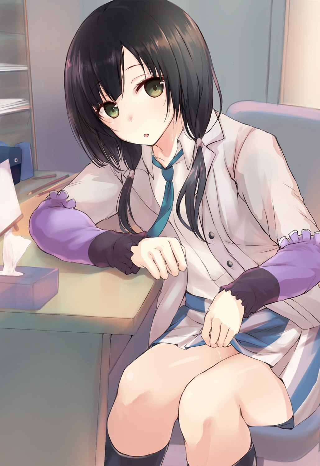 seifuku, shirobako, skirt_lift, tsuzuri, yasuhara_ema