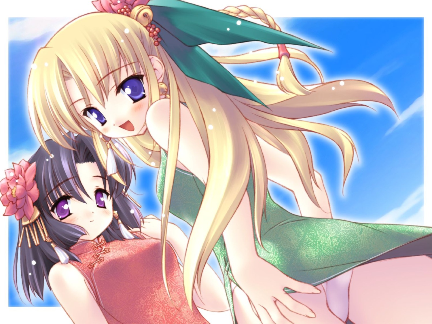canvas_sepia_iro_no_motif, chinadress, gayarou, pantsu, saginomiya_ai, sakurazuka_ren, wallpaper