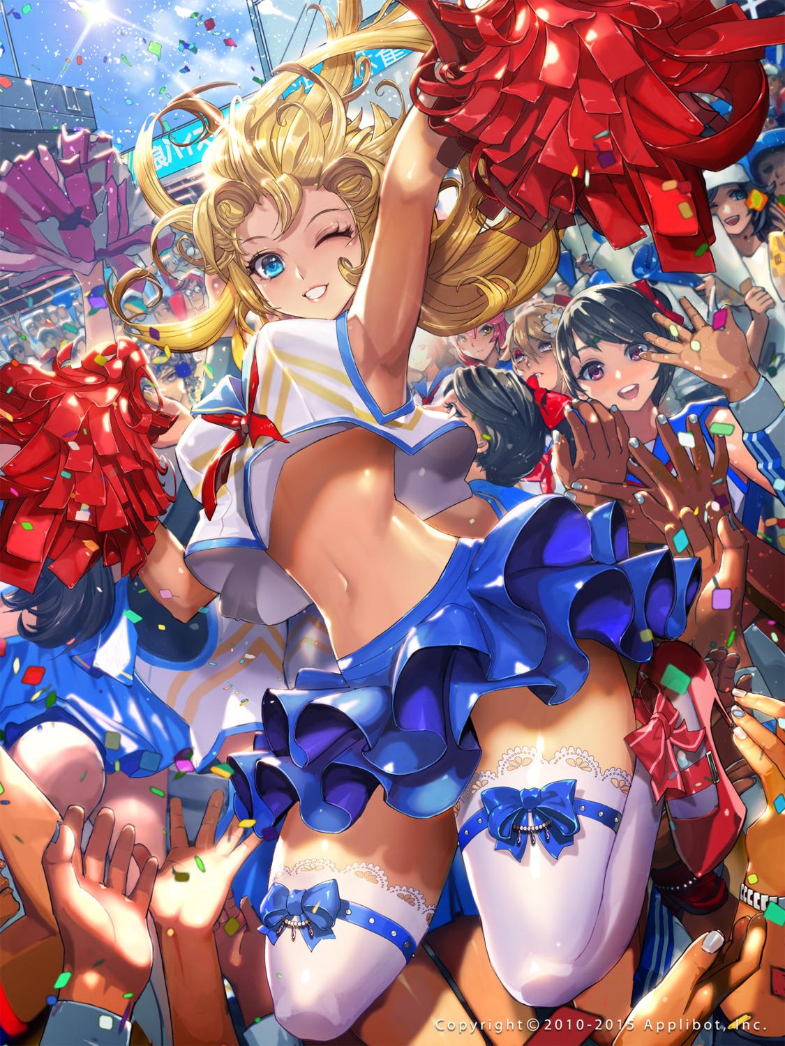 cheerleader, furyou_michi_~gang_road~, heels, thighhighs, xaxak