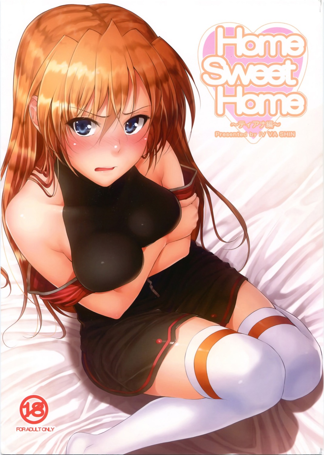breast_hold, dress, mahou_shoujo_lyrical_nanoha, mahou_shoujo_lyrical_nanoha_strikers, mikuni_mizuki, teana_lanster, thighhighs
