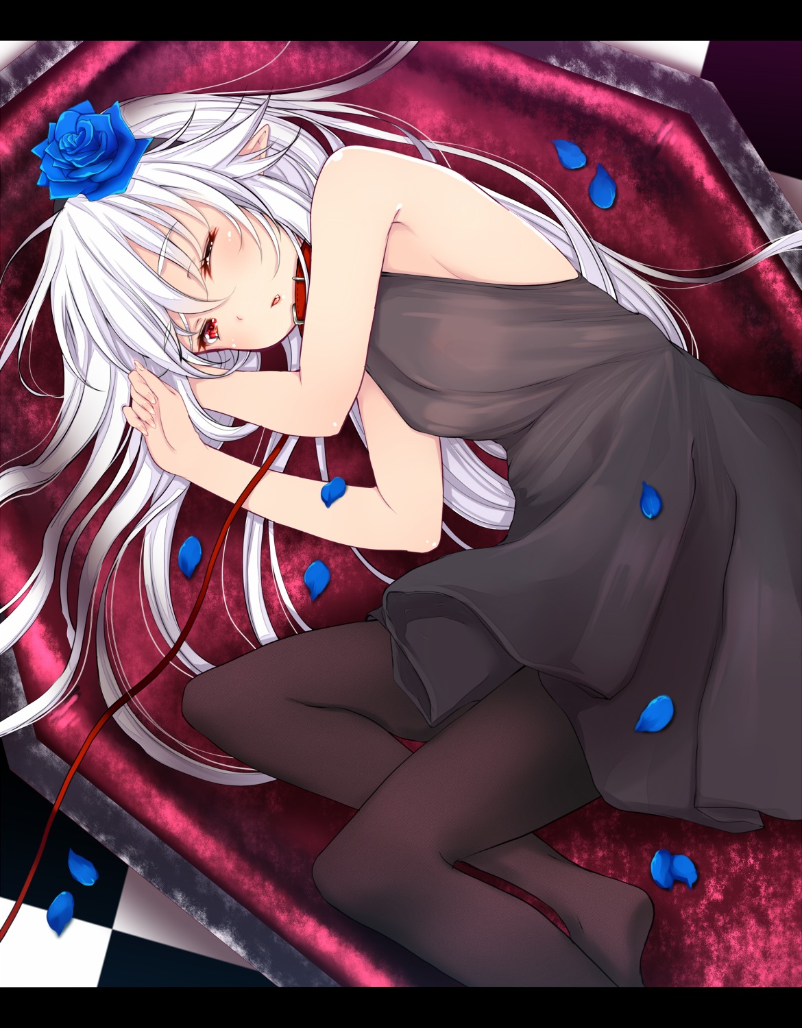 dress, kiyomin, pantyhose, pointy_ears