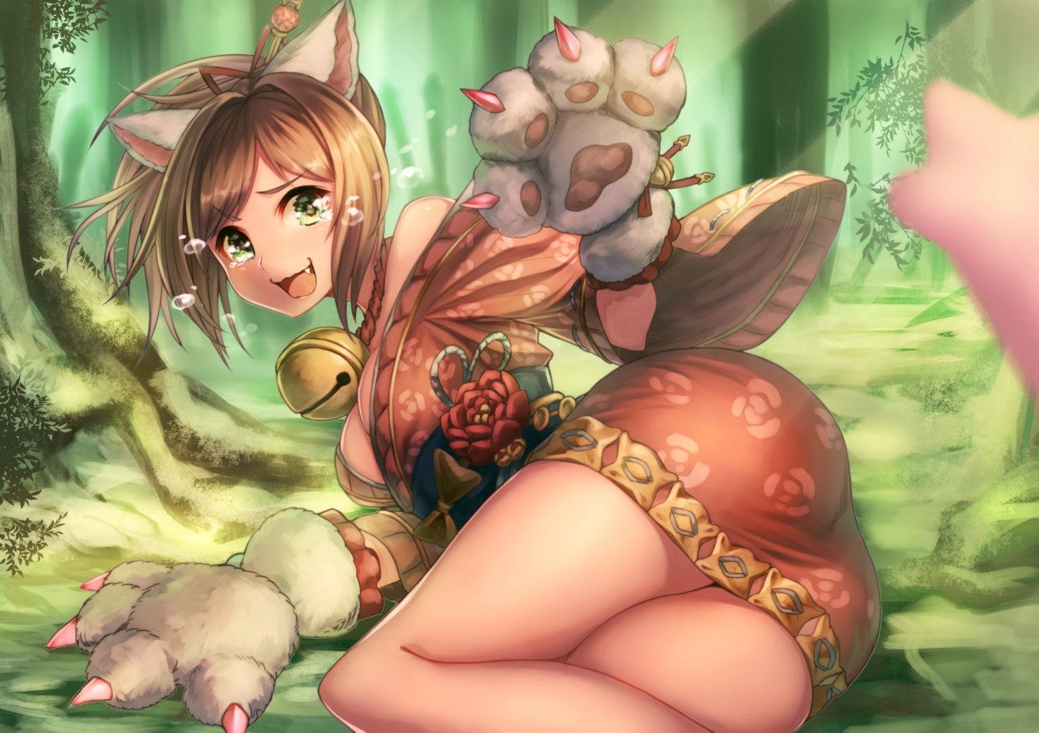 animal_ears, ass, cleavage, granblue_fantasy, hrtyuk, japanese_clothes, lolita_fashion, maekawa_miku, the_idolm@ster, the_idolm@ster_cinderella_girls, wa_lolita