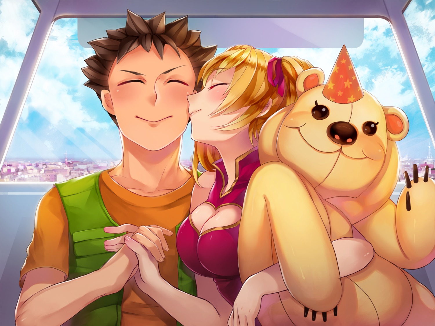 cleavage, hunie_pop, pokemon, takeshi_(pokemon), tiffany_maye