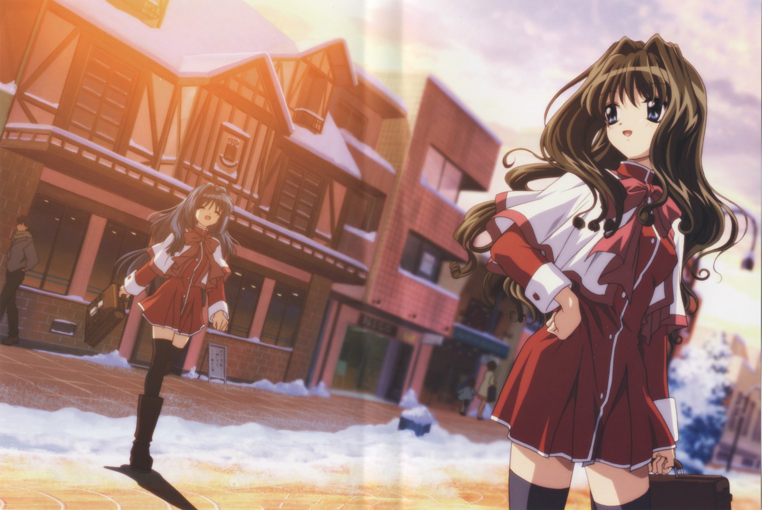 crease, kanon, minase_nayuki, misaka_kaori, screening, seifuku